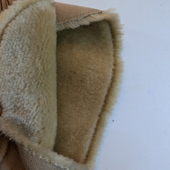 ARSENO CANADA Faux SUEDE & FUR jacket Sz S EMBROIDERIES TOOTH-LIKE buttons A GEM - Picture 12 of 16